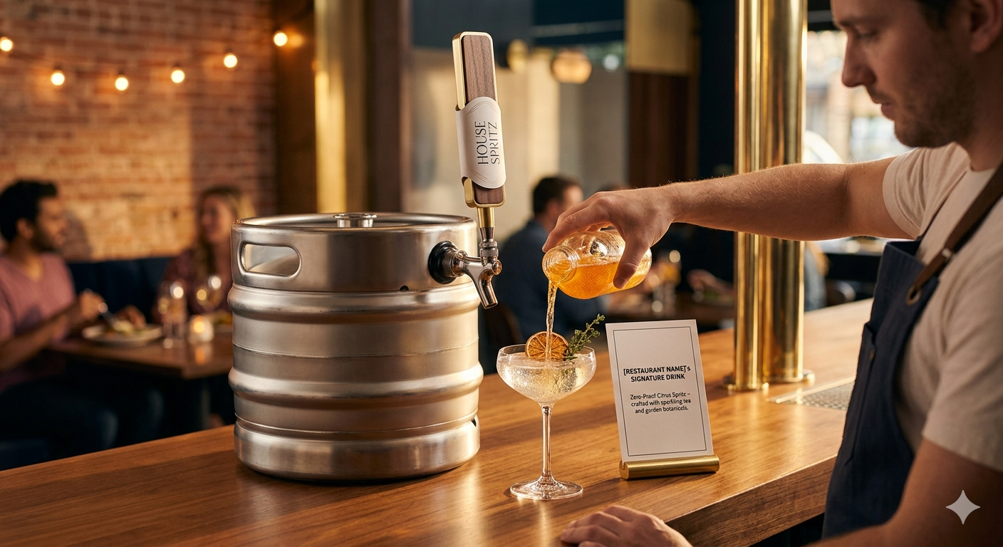 How Restaurants Can Create Their Own Signature Non-Alcoholic Keg (Without Running a Brewery)